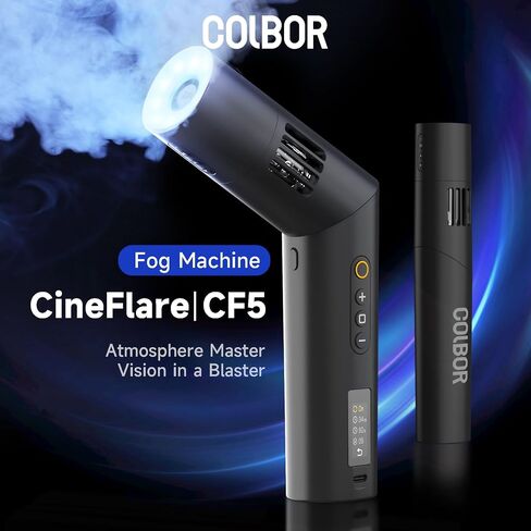 COLBOR CF5 Mini Fog Machine Portable Smoke Machine 40W Handheld with Remote Control, Small Fogger Haze Maker for Indoor Outdoor Film,Photography,Streaming,Weddings Stage,Rechargeable Fog Machine in Kuwait