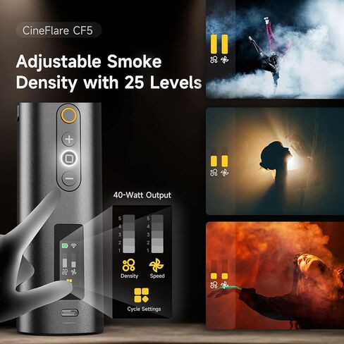 COLBOR CF5 Mini Fog Machine Portable Smoke Machine 40W Handheld with Remote Control, Small Fogger Haze Maker for Indoor Outdoor Film,Photography,Streaming,Weddings Stage,Rechargeable Fog Machine in Kuwait