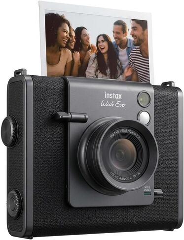 FUJIFILM INSTAX Wide EVO Hybrid Instant Camera + Fuji Instax Film 20 Sheet + Custom Case & Album 32GB Micro SD Memory Card Accessory Bundle in Kuwait