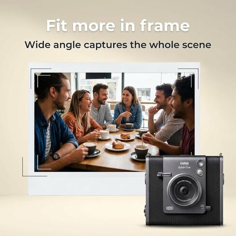 FUJIFILM INSTAX Wide EVO Hybrid Instant Camera + Fuji Instax Film 20 Sheet + Custom Case & Album 32GB Micro SD Memory Card Accessory Bundle in Kuwait