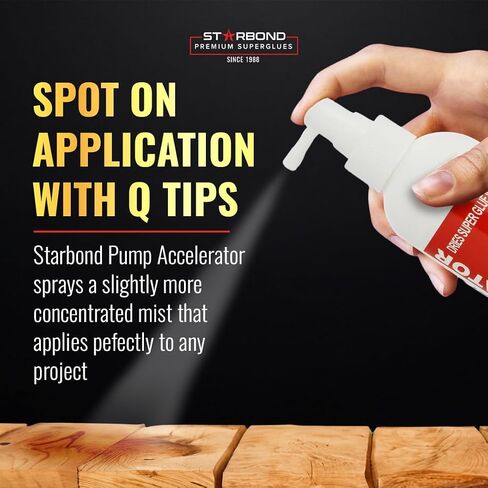 Starbond 8 oz. Pump CA Glue Accelerator Spray - Instantly Dries Cyanoacrylate Super Glue - No Whitening, Precision Control Application in Kuwait