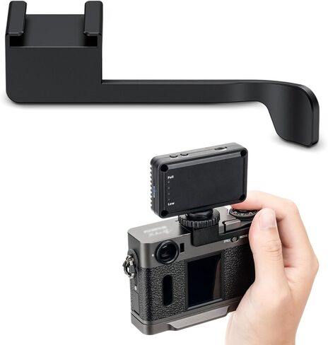X Half Thumb Up Grip Hot Shoe Thumb Rest for Fujifilm Xhalf Thumb - Silver | Aluminum Alloy Thumb Grip Holder, with Built-in Cold Shoe Mount, Not Affect The Use of XHalf Camera Dial in Kuwait