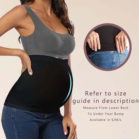 Diravo 3 Pack Womens Maternity Belly Band for Pregnancy Shirts Extenders Pregnancy Support Seamless Belly Belt Bands in Kuwait