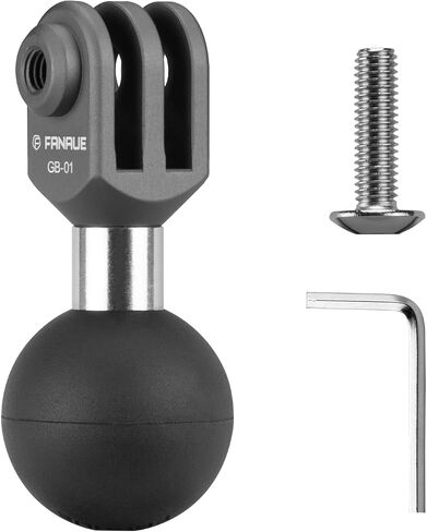 FANAUE GB-01 Action Camera Universal Ball Adapter Interface 1" Ball Assembly,Compatible with GOPRO Hero 9/10/11 and Other Brands of Action Cameras in Kuwait