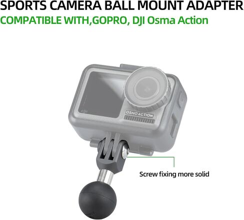 FANAUE GB-01 Action Camera Universal Ball Adapter Interface 1" Ball Assembly,Compatible with GOPRO Hero 9/10/11 and Other Brands of Action Cameras in Kuwait