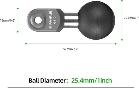 FANAUE GB-01 Action Camera Universal Ball Adapter Interface 1" Ball Assembly,Compatible with GOPRO Hero 9/10/11 and Other Brands of Action Cameras in Kuwait