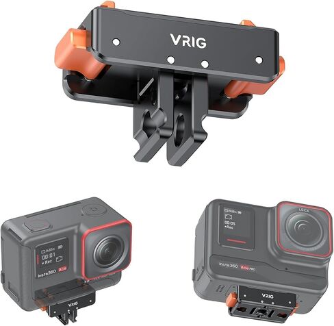 VRIG Magnetic Quick Release Mount for Insta360 X5/X4 Air/ACE/ACE PRO/ACE PRO2, Magnetic Mount Metal Connection with 1/4" Screw Adapter for Insta360 X4/X3/ONE RS 360 Degree Version/ONE RS Twin/ONE X2 in Kuwait