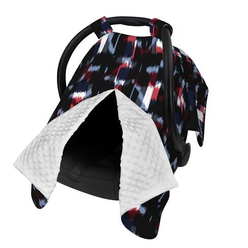 Ikat-Design-for- (3) Baby Car Seat Cover & Breastfeeding Nursing Cover - Breathable Stretch Fabric Multi-Use Nursing Cover for Breastfeeding in Kuwait