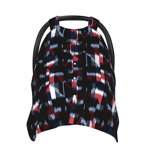 Ikat-Design-for- (3) Baby Car Seat Cover & Breastfeeding Nursing Cover - Breathable Stretch Fabric Multi-Use Nursing Cover for Breastfeeding in Kuwait