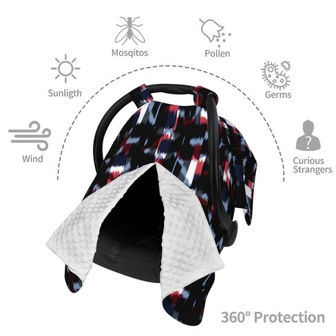 Ikat-Design-for- (3) Baby Car Seat Cover & Breastfeeding Nursing Cover - Breathable Stretch Fabric Multi-Use Nursing Cover for Breastfeeding in Kuwait