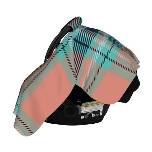Tartan-Scotland-Plaid-R-Fabric-Vintage-Check-Color-Square-Geo Baby Car Seat Cover & Breastfeeding Nursing Cover - Breathable Stretch Fabric Multi-Use Nursing Cover for Breastfeeding in Kuwait