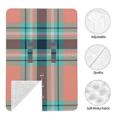 Tartan-Scotland-Plaid-R-Fabric-Vintage-Check-Color-Square-Geo Baby Car Seat Cover & Breastfeeding Nursing Cover - Breathable Stretch Fabric Multi-Use Nursing Cover for Breastfeeding in Kuwait