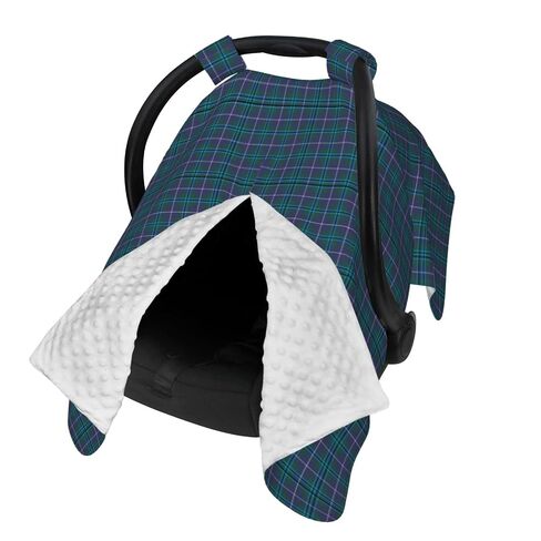 Clan Douglas Tartan Baby Car Seat Cover & Breastfeeding Nursing Cover - Breathable Stretch Fabric Multi-Use Nursing Cover for Breastfeeding in Kuwait