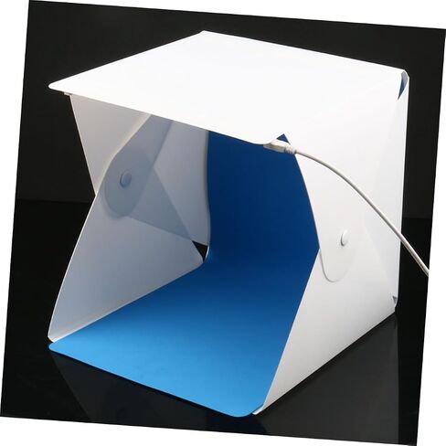 ULTECHNOVO Portable 20cm Mini Photo Box LED Light Tent with Two-Color Backdrops, Folding Photography Softbox for Small Product Shooting and Tabletop Studio Use in Kuwait