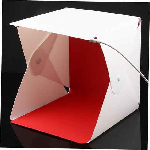 ULTECHNOVO Portable 20cm Mini Photo Box LED Light Tent with Two-Color Backdrops, Folding Photography Softbox for Small Product Shooting and Tabletop Studio Use in Kuwait
