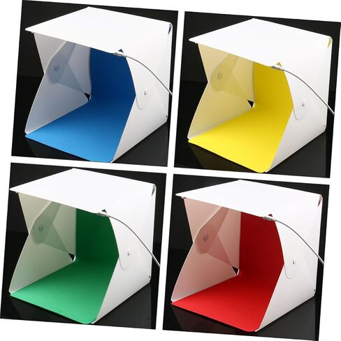 ULTECHNOVO Portable 20cm Mini Photo Box LED Light Tent with Two-Color Backdrops, Folding Photography Softbox for Small Product Shooting and Tabletop Studio Use in Kuwait