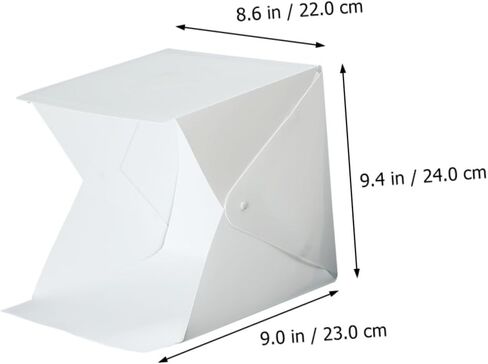 Mini Photo Light Box 20cm Foldable LED Lighting Cube Tent with Dual-Color Backdrops Portable Photography Softbox for Small Product Studio Shooting in Kuwait