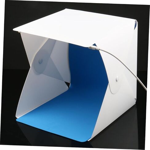 Mini Photo Light Box 20cm Foldable LED Lighting Cube Tent with Dual-Color Backdrops Portable Photography Softbox for Small Product Studio Shooting in Kuwait