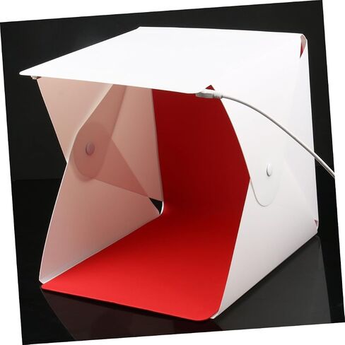 Kichvoe Mini Photo Box Light Tent 20cm Portable Folding Photography Studio with LED Lighting and 4-Color Backdrops for Product Shooting in Kuwait