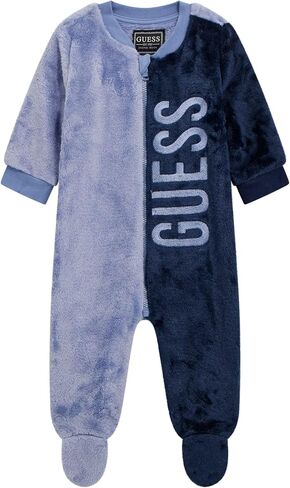 GUESS Baby Boys' Faux Fur Onesie With Zipper in Kuwait
