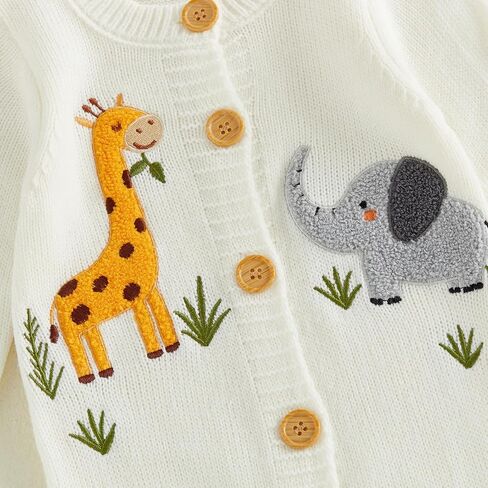 Baby Boy Knit Sweater Winter Clothes Outfit Long Sleeve Animal Onesie Romper Newborn 3 6 9 12 Months Warm Jumpsuit in Kuwait