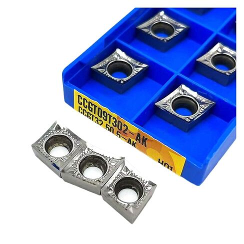 Indexable Lathe Carbide Insert 10PCS CCGT09T302 CCGT09T308 CCGT09T304-AK H01 Aluminum Turning Tool External Hard Alloy Lathe(CCGT09T304-AK H01) in Kuwait
