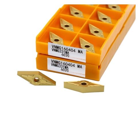 Indexable Lathe Carbide Insert 10PCS VNMG160404-MA 6020 Hard Alloy Tools External Turning Tool Cutting Blade Suitable for Steel Processing in Kuwait