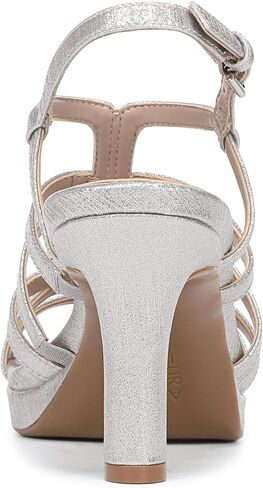 Naturalizer Women's Baylor Heeled Sandal Soft Silver Metallic 8.5 W in Kuwait
