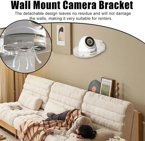 BIROS Camera Shelf, Monitor Wall Mount Wall-Mounted Security Bracket | 2X Monitor Bracket for Nursery Room Bedroom Bathroom Home Apartments Retail Indoor Outdoor in Kuwait