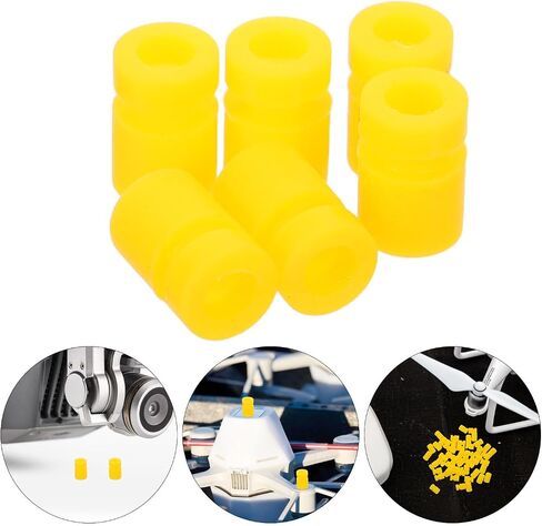 50pcs Silicone Shock Absorption Balls for Drone Gimbal and Camera, Yellow M5x8.5mm Anti-vibration Mounts with Stable Performance and Reliable Durability for Rc Quadcopter in Kuwait