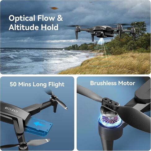 GPS Drone with Camera for Adults 4K, Auto Return Home, Brushless Motor | Follow Me 5G FPV Transmission, Smart RC Quadcopter Drones for Beginners Kids, Long Flight and Distance, Under 250G in Kuwait