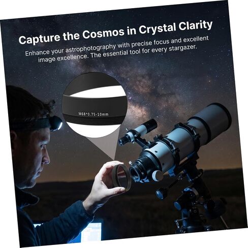 PartyKindom Mm Telescope Extension Tube Adapter M68x0.75 Aluminum Alloy with Versatile Compatibility and Robust Construction for Astrophotography and Outdoor Astronomy in Saudi Arabia