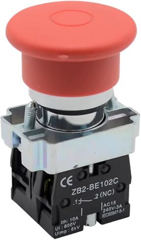 XB2-BT45 1NO/1NC Push-Pull Emergency Stop Push Button Switch Red Sign 40mm Mushroom Head in Kuwait