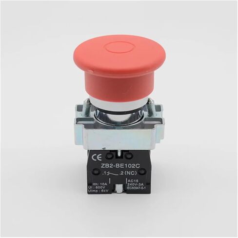 XB2-BT45 1NO/1NC Push-Pull Emergency Stop Push Button Switch Red Sign 40mm Mushroom Head in Kuwait