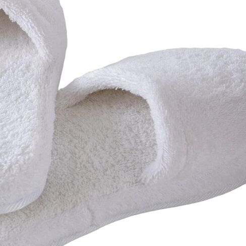 Luxury 100% Cotton Terry SPA Slippers in White - Medium in Kuwait