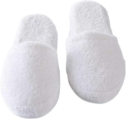 Luxury 100% Cotton Terry SPA Slippers in White - Medium in Kuwait