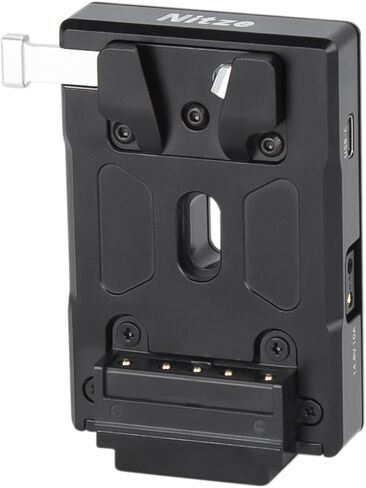 Nitze V Mount Battery Plate, USB-C (PD 3.0) Input/Output, DC (8V/3A), D-tap (14.8V/10A) Output V Mount Plate for Camera Power Supply - N21-D8A in Kuwait