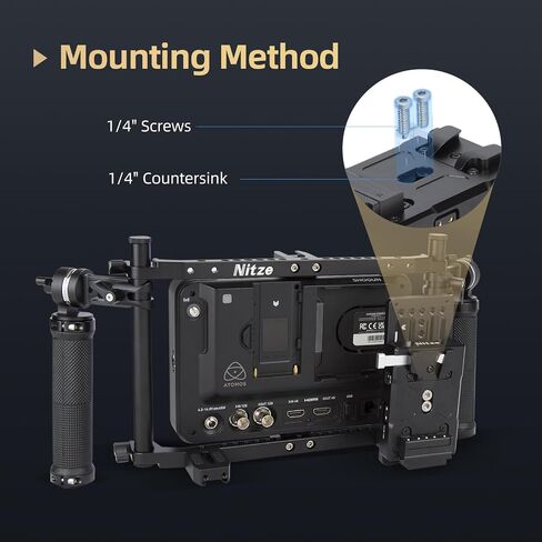 Nitze V Mount Battery Plate, USB-C (PD 3.0) Input/Output, DC (8V/3A), D-tap (14.8V/10A) Output V Mount Plate for Camera Power Supply - N21-D8A in Kuwait