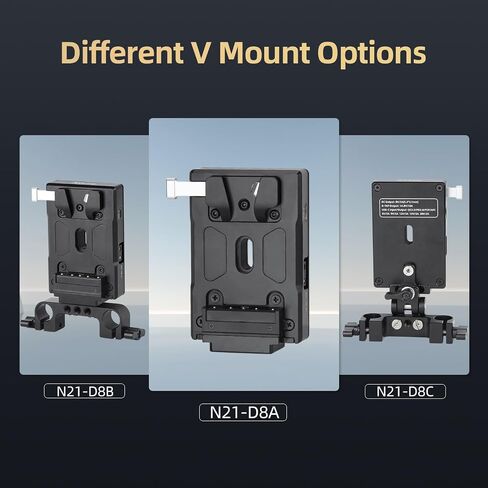 Nitze V Mount Battery Plate, USB-C (PD 3.0) Input/Output, DC (8V/3A), D-tap (14.8V/10A) Output V Mount Plate for Camera Power Supply - N21-D8A in Kuwait