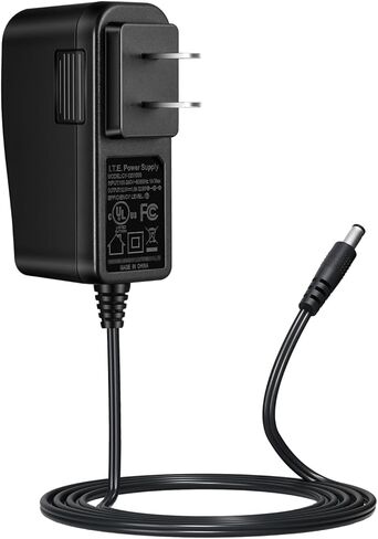 12V 1A Power Supply Adapter for Led Light AC 100-240V to DC 12V Power Cord 5.5mm x 2.1mm for CCTV Camera, Speaker, Router, Printer, Keyboard, UL Listed 3.9ft in Kuwait