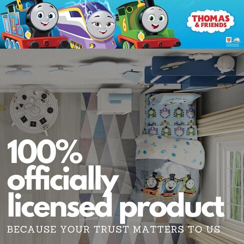Thomas & Friends 4 Piece Toddler Bed Set – Super Soft & Cozy Reversible Microfiber Comforter and Sheets (Officially Licensed Product) By Franco in Kuwait