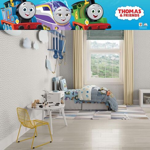 Thomas & Friends 4 Piece Toddler Bed Set – Super Soft & Cozy Reversible Microfiber Comforter and Sheets (Officially Licensed Product) By Franco in Kuwait
