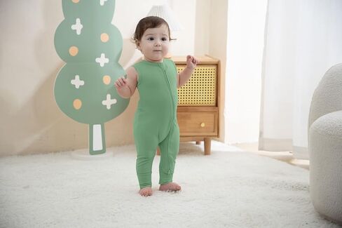 Rayon Made Of Bamboo Baby Sleepers, 3pack Pajamas Summer Sleeveless 2 Way Zipper Footless Rompers Pink+Coffee+Light Silver Grey 12-18 M in Kuwait