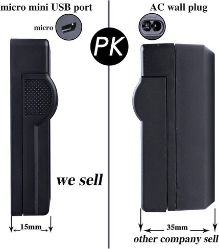 USB Travel Battery Charger for Sony DCR-DVD403, DCR-DVD404, DCR-DVD405, DCR-DVD406, DCR-DVD408 Handycam Camcorder in Kuwait