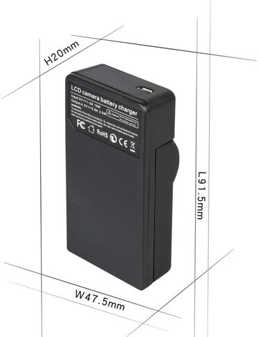 LCD USB Travel Battery Charger for Sony DCR-HC40, DCR-HC42, DCR-HC43, DCR-HC44, DCR-HC46 Handycam Camcorder in Kuwait