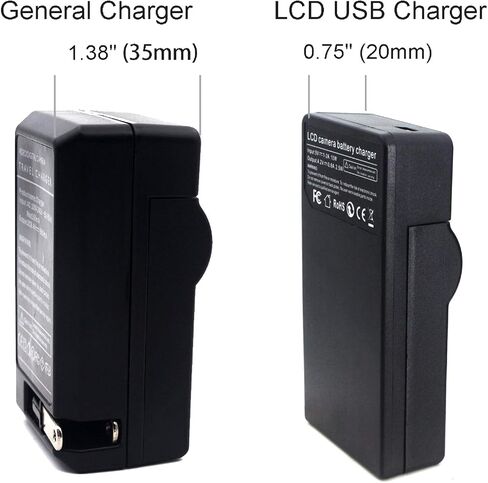 LCD USB Travel Battery Charger for Sony DCR-HC40, DCR-HC42, DCR-HC43, DCR-HC44, DCR-HC46 Handycam Camcorder in Kuwait