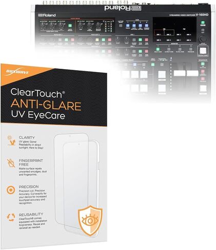 BoxWave Screen Protector Compatible with Roland V-160HD - ClearTouch Anti-Glare Anti-UV EyeCare (2-Pack), Filters Out Harmful Blue Light Reduce Fatigue in Kuwait