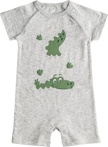 TRND O&X Baby Boy 3-Piece Summer Outfit, 100% Cotton Romper, Sleeveless Bodysuit & Shorts, Breathable Casual Playwear in Kuwait