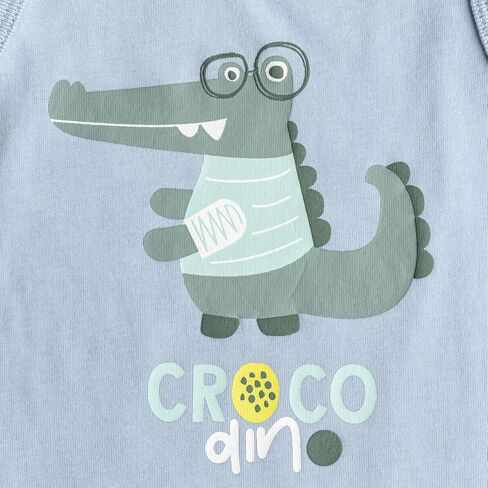 TRND O&X Baby Boy 3-Piece Summer Outfit, 100% Cotton Romper, Sleeveless Bodysuit & Shorts, Breathable Casual Playwear in Kuwait