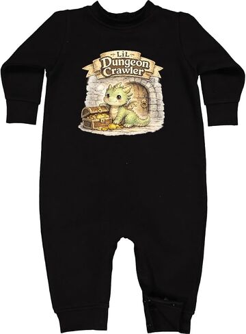 inktastic Lil Dungeon Dragon Baby Fleece Romper in Kuwait